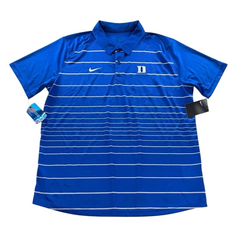 Nike Duke Blue Devils Dri-Fit Polo Mens XL Royal Blue College NCAA Sports NWT